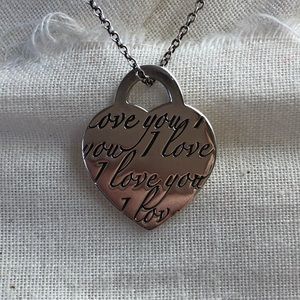 Tiffany I Love You Necklace in Great Condition